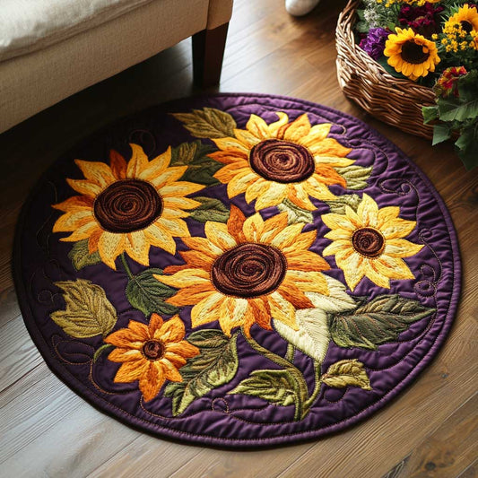 Royal Sunflower WN1903111CL Quilted Round Mat