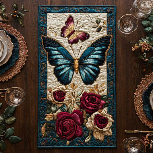Luxurious Butterfly CQ2005024CL Quilted Table Runner