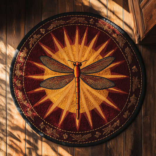 Meadow Bloom Dragonfly WN1408064CL Quilted Round Mat