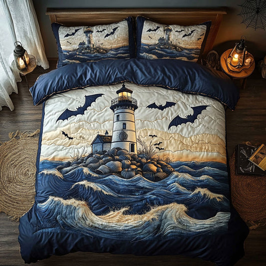 Bats Over The Lighthouse WY1207016CL Duvet Cover Set