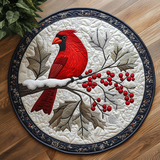 Cardinal Charm CW0407013CL Quilted Round Mat
