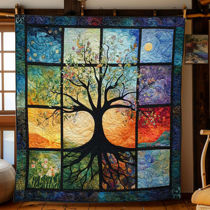 Floral Tree Of Life WN0301005CL Quilt