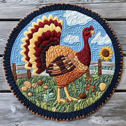 Beautiful Turkey CQ2905040CL Quilted Round Mat