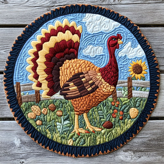 Beautiful Turkey CQ2905040CL Quilted Round Mat