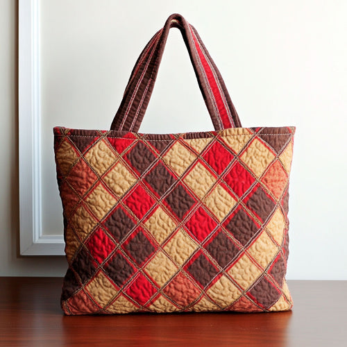 Ember Plaid WJ2309020CL Quilted Tote Bag