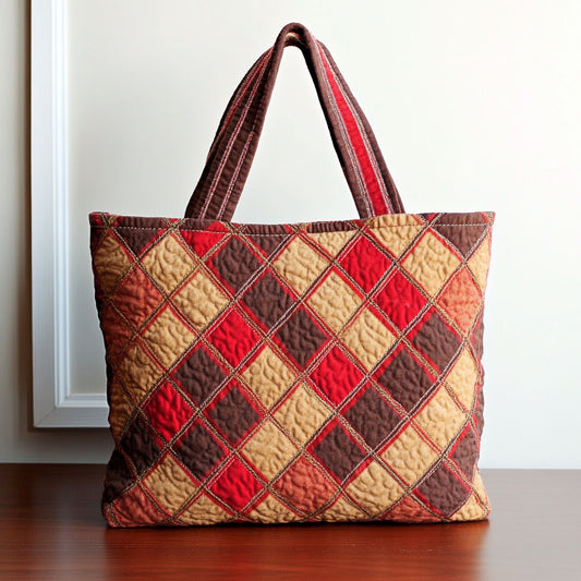 Ember Plaid WJ2309020CL Quilted Tote Bag