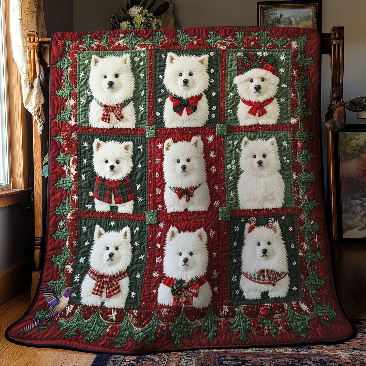 Merry Samoyed WN0512016CL Quilt