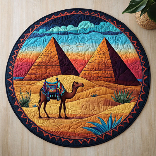 Camel Pyramid CW2705493CL Quilted Round Mat