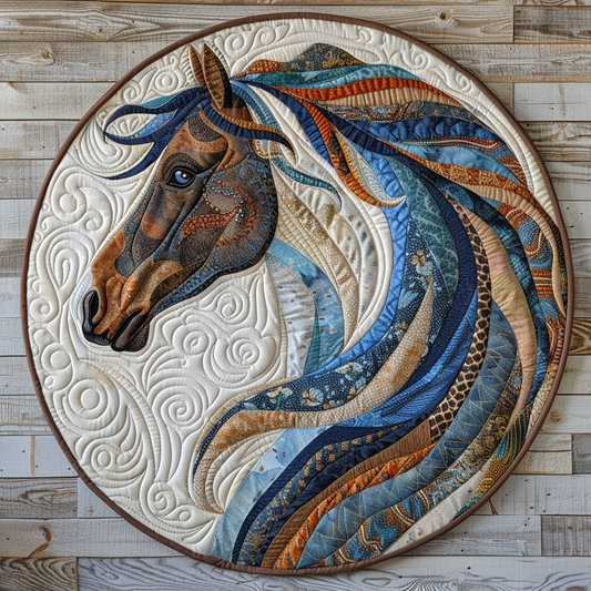 Fabric Mane XR1403003CL Quilted Round Mat