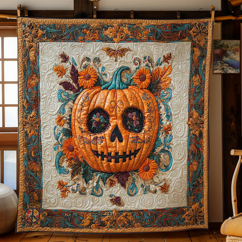 Pumpkin Skull WN2311071CL Quilt