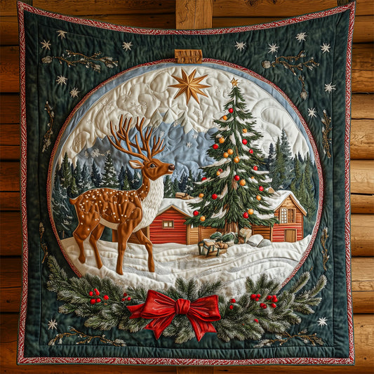 Reindeer Winter Snowglobe XK2509011CL Quilt