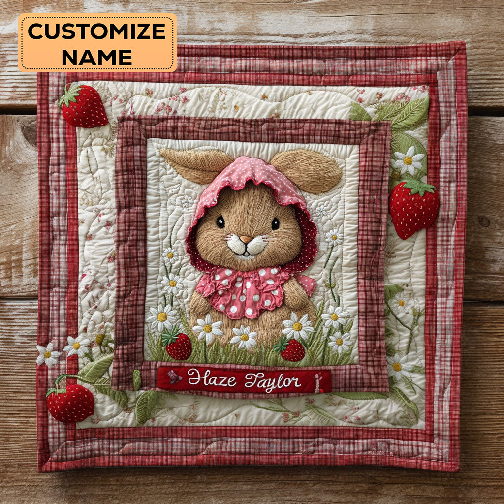 Bunny Meadow WN1807016CL Personalized Baby Quilt