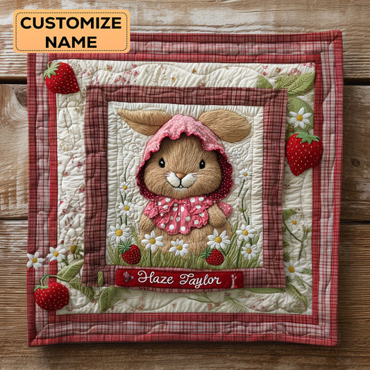 Bunny Meadow WN1807016CL Personalized Baby Quilt