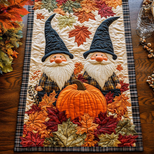 Forest Gnome Friends WN3007041CL Quilted Table Runner