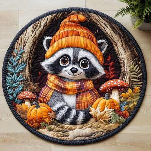 Raccoon Forest CW0507029CL Quilted Round Mat