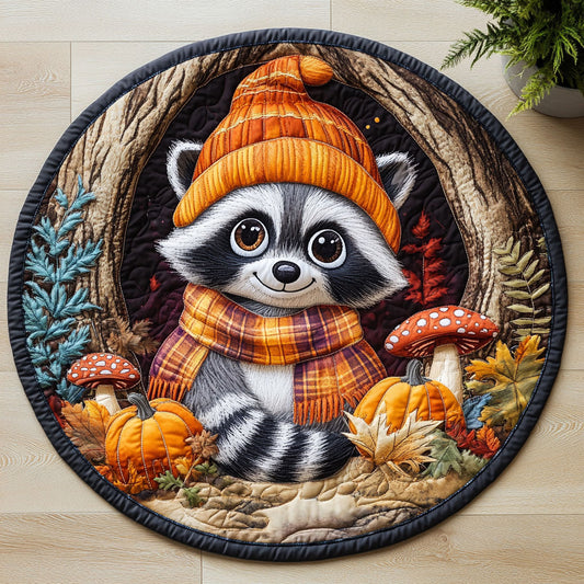 Raccoon Forest CW0507029CL Quilted Round Mat