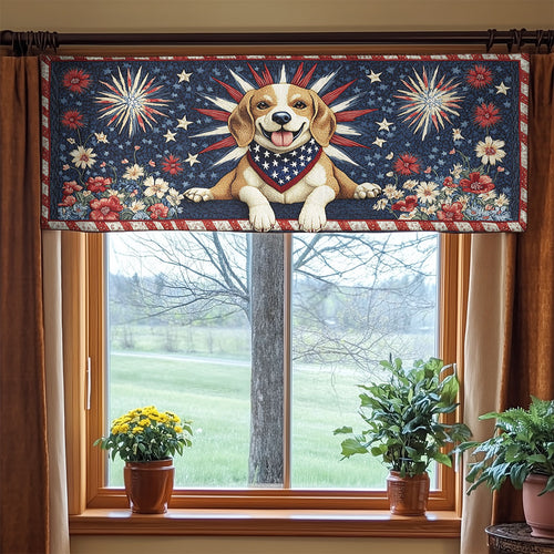 Beagle Fireworks WN1306006CL Quilted Valance