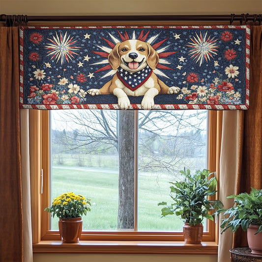 Beagle Fireworks WN1306006CL Quilted Valance