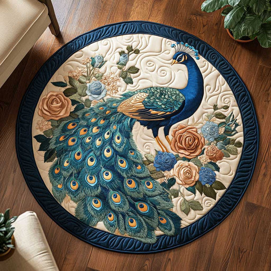 Golden Peacock WN2103089CL Quilted Round Mat