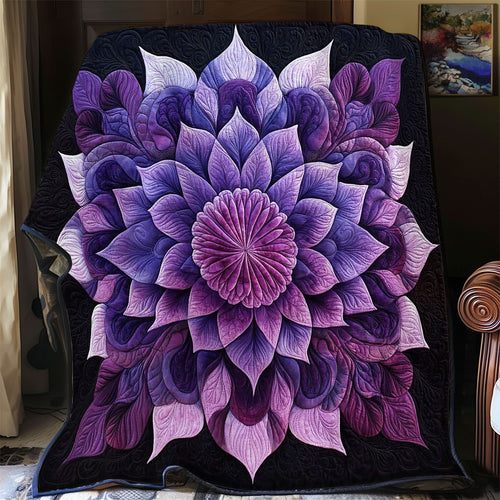Purple Mystic Flower WY0801047CL Quilt