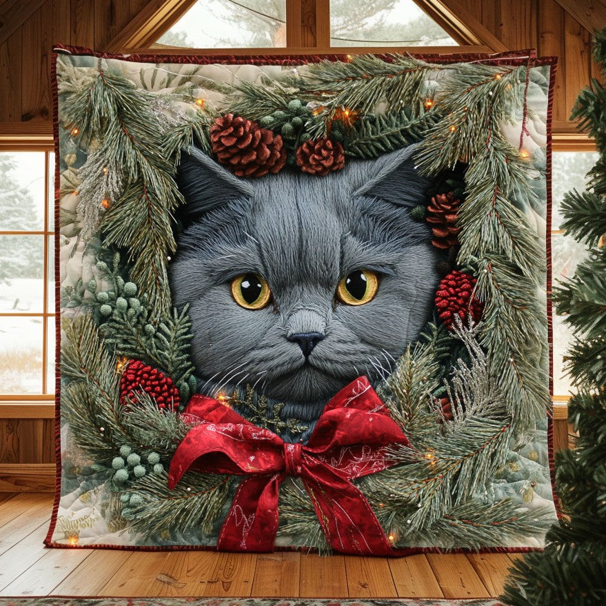 Cat Christmas CW0811026CL Quilt