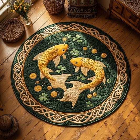 Clover Koi Harmony WY0508001CL Quilted Round Mat