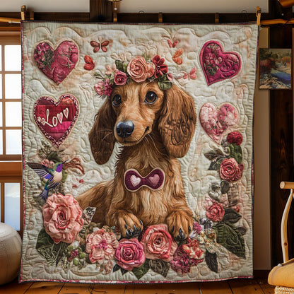 Floral Dachshund WN2412014CL Quilt