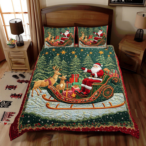 Santa Claus Sleigh WX2111084CL Duvet Cover Set