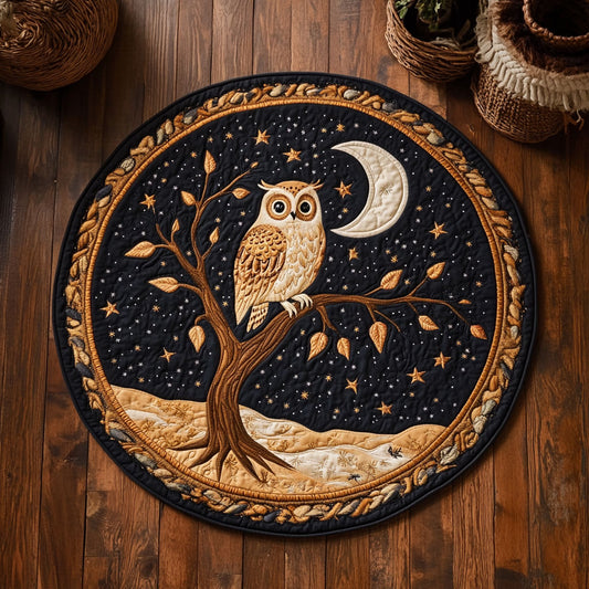 Moonlit Owl WY1107022CL Quilted Round Mat
