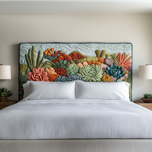 Blooming Cactus XR1612025CL Quilted Headboard Slipcover