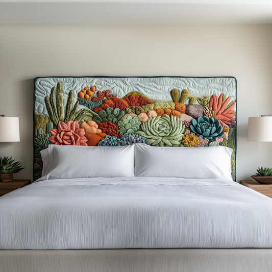 Blooming Cactus XR1612025CL Quilted Headboard Slipcover