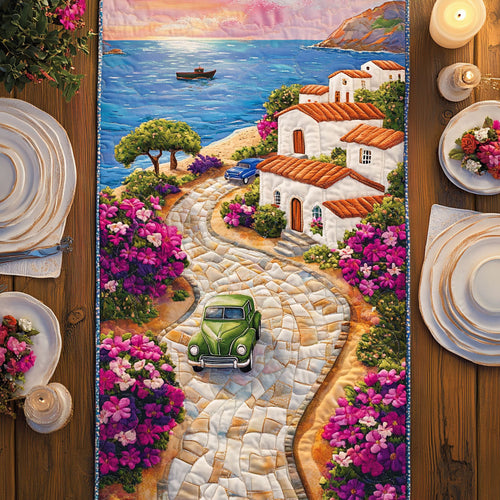Tranquil Shore CW2105322CL Quilted Table Runner