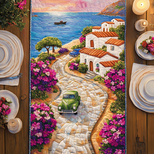 Tranquil Shore CW2105322CL Quilted Table Runner