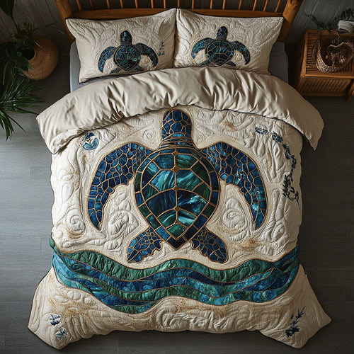 Majestic Blue Turtle WY2602029CL Duvet Cover Set