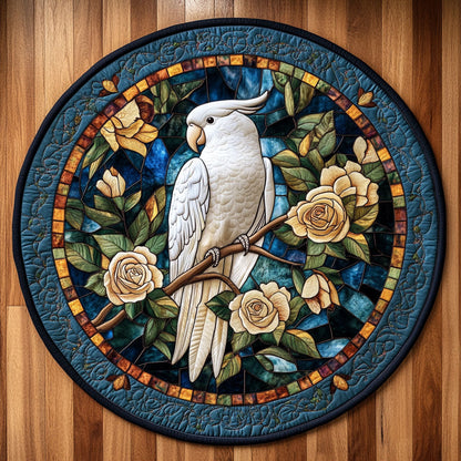 White Parrot WX1505038CL Quilted Round Mat