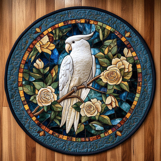 White Parrot WX1505038CL Quilted Round Mat
