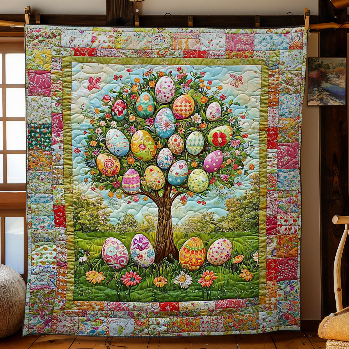 Easter Orchard WY0703008CL Quilt