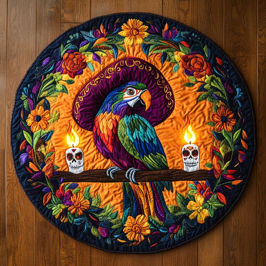 Enchanted Parrot WN2108030CL Quilted Round Mat