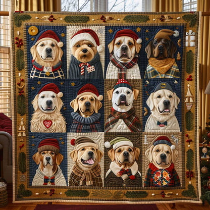 Dog Festive Friends WN1810025CL Quilt