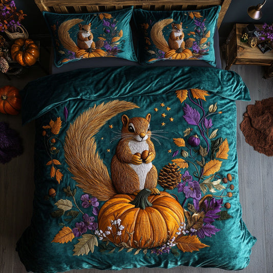 Squirrel Autumn Harvest WN2605013CL Duvet Cover Set