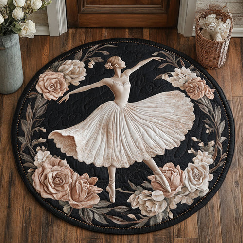 Twirl Among Petals CP0606023CL Quilted Round Mat