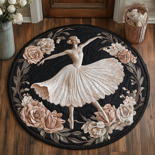 Twirl Among Petals CP0606023CL Quilted Round Mat
