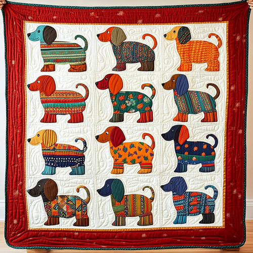 Colorful Dachshunds XR0611003CL Quilt