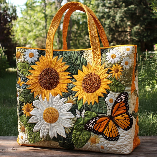 Monarch Loves Sunflowers XR2109019CL Quilted Tote Bag