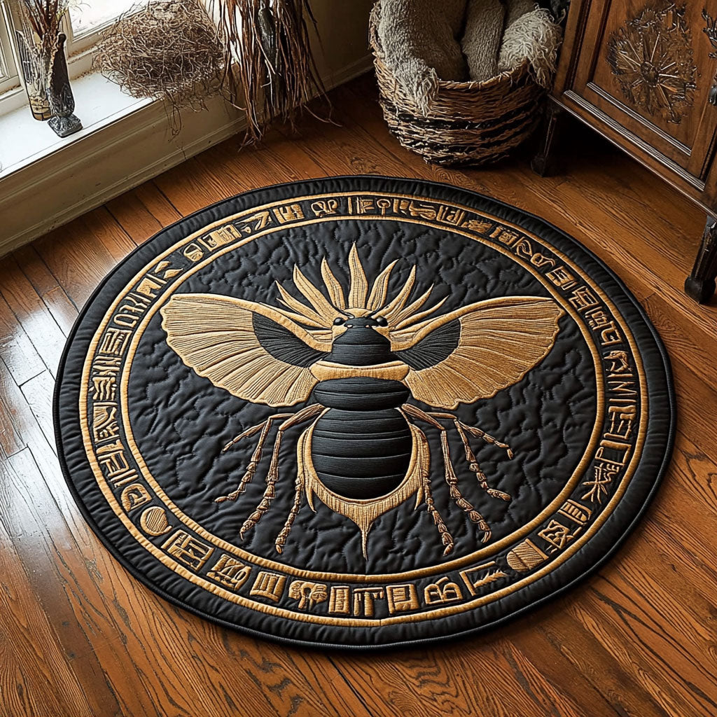Celestial Scarab WY3007047CL Quilted Round Mat