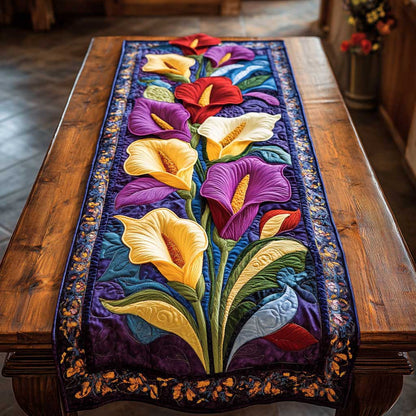 Calla Lilies In Bloom WN2304036CL Quilted Table Runner