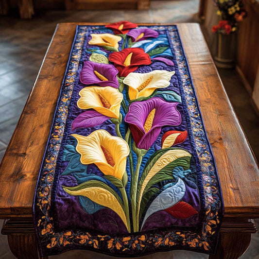 Calla Lilies In Bloom WN2304036CL Quilted Table Runner