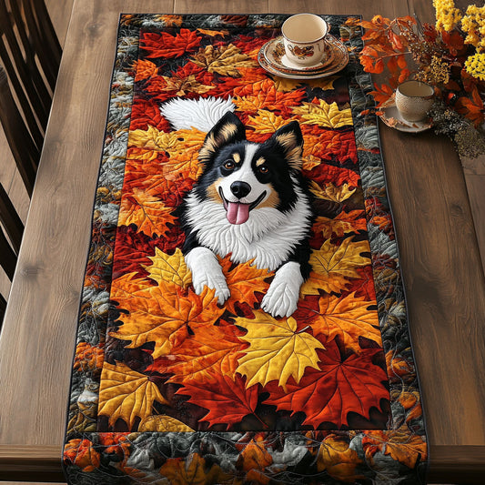 Autumn Dogtime WN2406003CL Quilted Table Runner