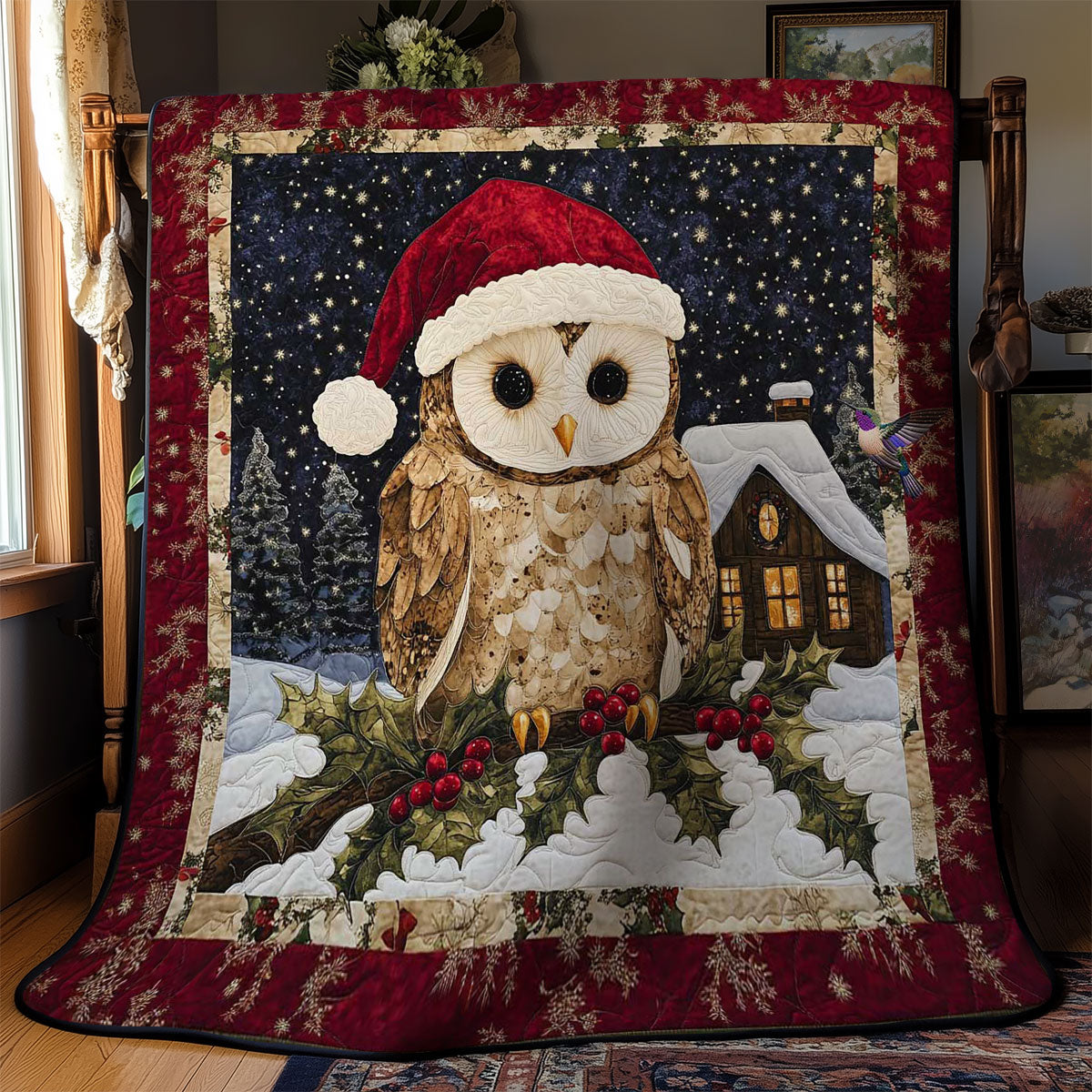 Holiday Owl WN1211004CL Quilt