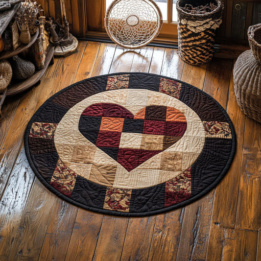 Vintage Heart WJ0805049CL Quilted Round Mat